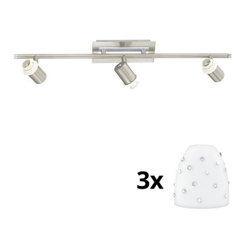 Eglo - LED Σποτ MY CHOICE 3xE14/40W/230V ματ χρώμιο/λευκό
