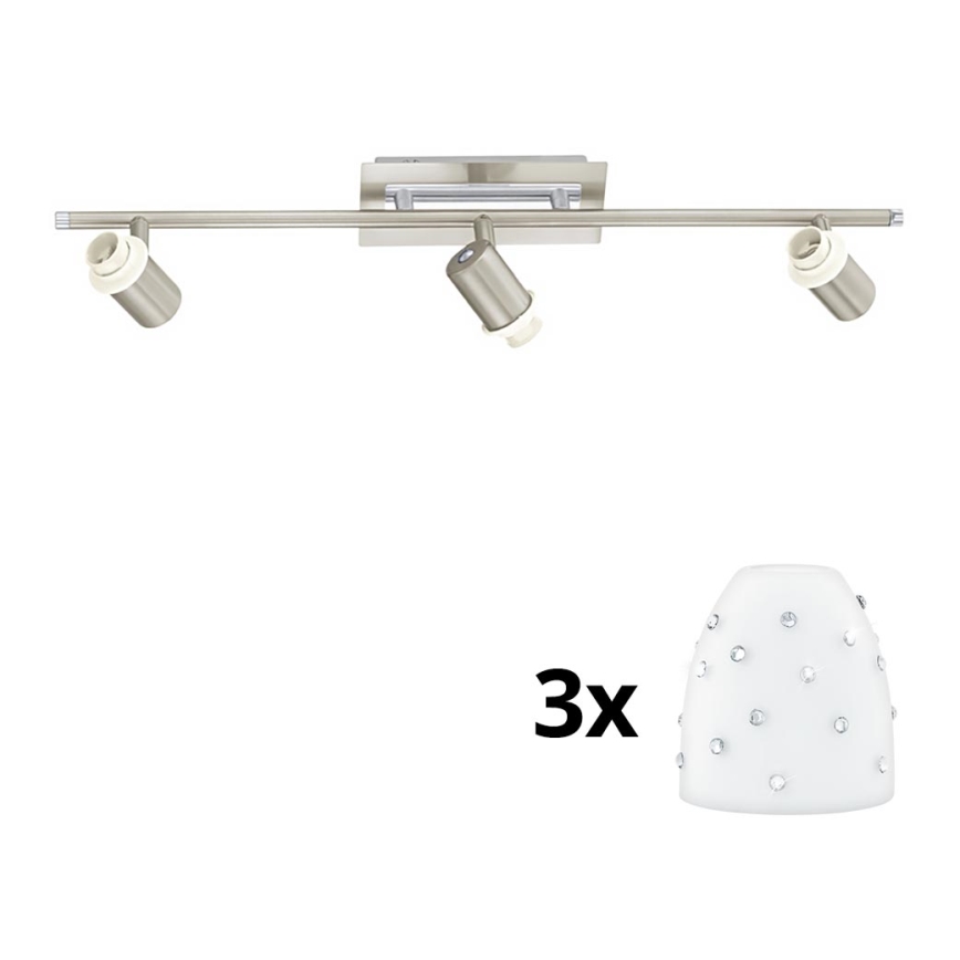 Eglo - LED Σποτ MY CHOICE 3xE14/40W/230V ματ χρώμιο/λευκό