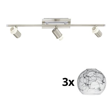 Eglo - LED Σποτ MY CHOICE 3xE14/40W/230V ματ χρώμιο/λευκό/μαύρο