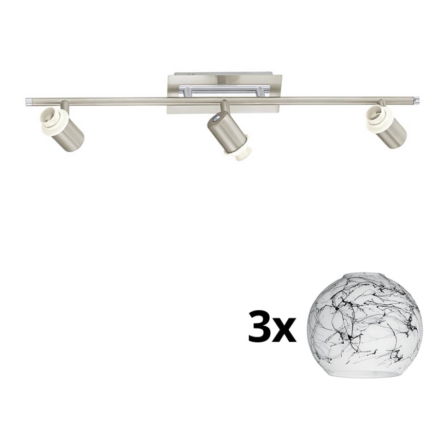 Eglo - LED Σποτ MY CHOICE 3xE14/40W/230V ματ χρώμιο/λευκό/μαύρο