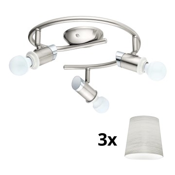 Eglo - LED Σποτ MY CHOICE 3xE14/4W/230V  ματ χρώμιο/κρεμ