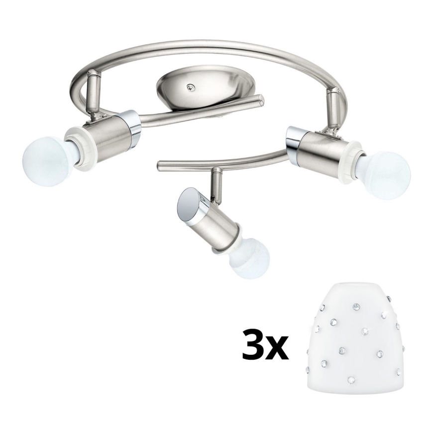 Eglo - LED Σποτ MY CHOICE 3xE14/4W/230V  ματ χρώμιο/λευκό
