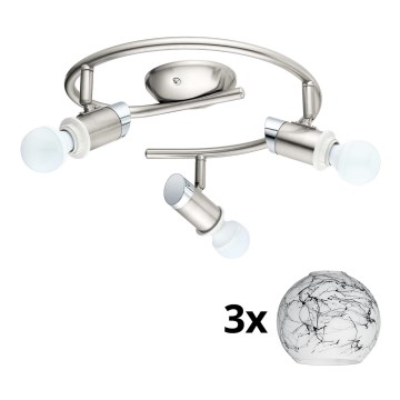 Eglo - LED Σποτ MY CHOICE 3xE14/4W/230V  ματ χρώμιο/λευκό/μαύρο