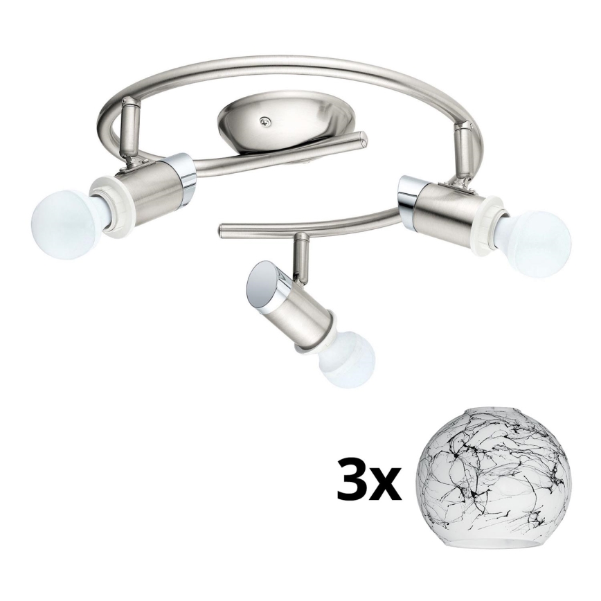 Eglo - LED Σποτ MY CHOICE 3xE14/4W/230V  ματ χρώμιο/λευκό/μαύρο