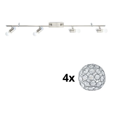 Eglo - LED Σποτ MY CHOICE 4xE14/4W/230V ματ χρώμιο