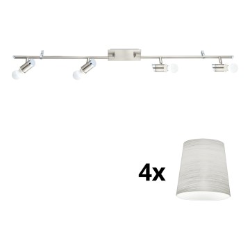 Eglo - LED Σποτ MY CHOICE 4xE14/4W/230V ματ χρώμιο/κρεμ
