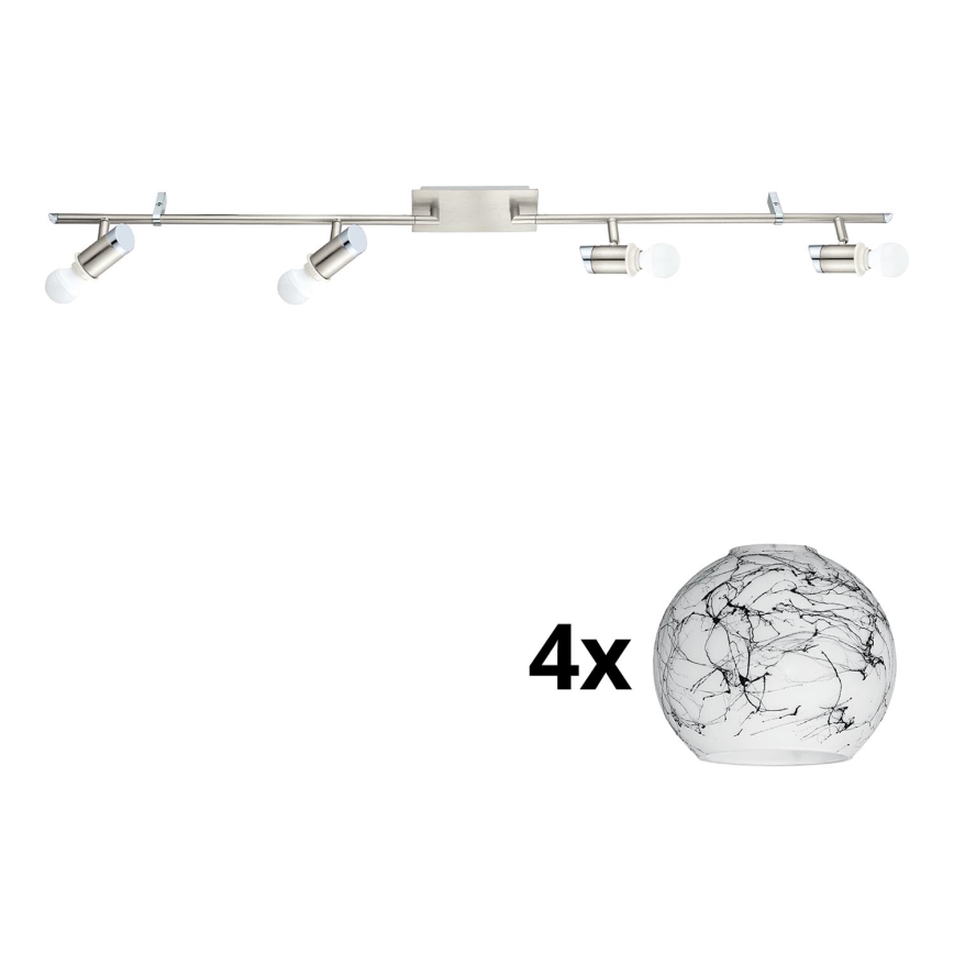 Eglo - LED Σποτ MY CHOICE 4xE14/4W/230V  ματ χρώμιο/λευκό/μαύρο