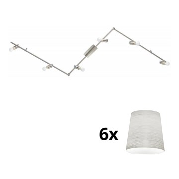 Eglo - LED Σποτ MY CHOICE 6xE14/4W/230V ματ χρώμιο/κρεμ