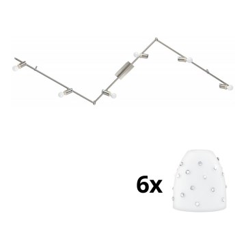 Eglo - LED Σποτ MY CHOICE 6xE14/4W/230V ματ χρώμιο/λευκό