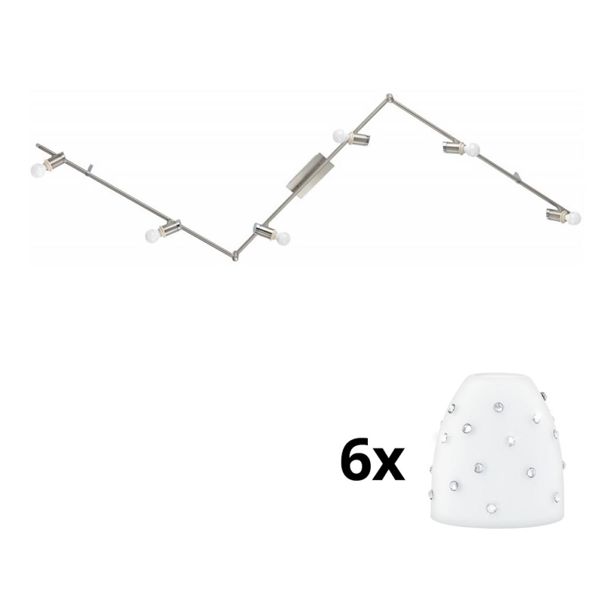 Eglo - LED Σποτ MY CHOICE 6xE14/4W/230V ματ χρώμιο/λευκό