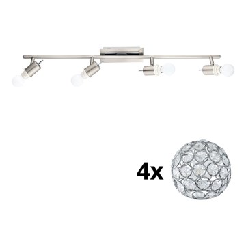 Eglo - LED Σποτ φωτιστικό MY CHOICE 4xE14/4W/230V ματ χρώμιο