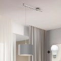 Eglo - LED Φωτιστικό οροφής με καλώδιο CALCENA 1xE27/60W/230V χρώμιο/γκρι