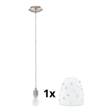 Eglo - LED Φωτιστικό οροφής με καλώδιο MY CHOICE 1xE14/4W/230V ματ χρώμιο/λευκό