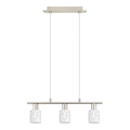 Eglo - LED Φωτιστικό οροφής με καλώδιο MY CHOICE 3xE14/4W/230V ματ χρώμιο/λευκό