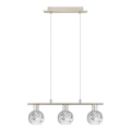 Eglo - LED Φωτιστικό οροφής με καλώδιο MY CHOICE 3xE14/4W/230V ματ χρώμιο/λευκό/μαύρο