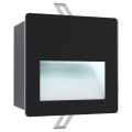 Eglo - LED Χωνευτό φωτιστικό εξωτερικού χώρου LED/3,7W/230V IP65 μαύρο