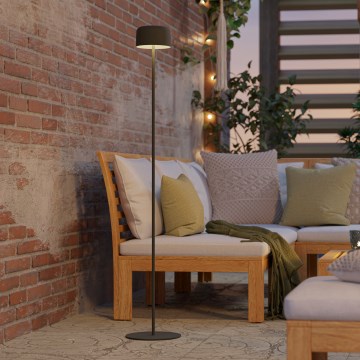 Eglo - Ηλιακή επαναφορτιζόμενη επιδαπέδια LED λάμπα με αισθητήρα αφής LED/2,8W/3,7V 1800 mAh IP44 πράσινη