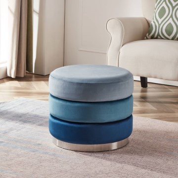 Eglo - Σκαμπό 42,5x50 εκ. μπλε/χρώμιο