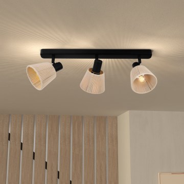 Eglo - Σποτ φωτιστικό 3xE14/40W/230V μπεζ/μαύρο