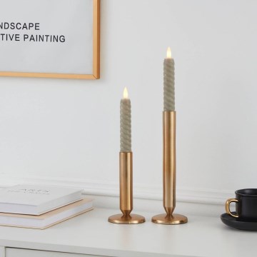 Eglo - ΣΕΤ 2x LED Κερί LED/1xAAA 15 εκ. μπεζ