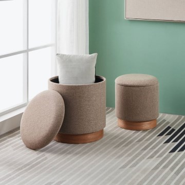 Eglo - ΣΕΤ 2x Σκαμπό διάμετρος 30,5/37 cm καφέ