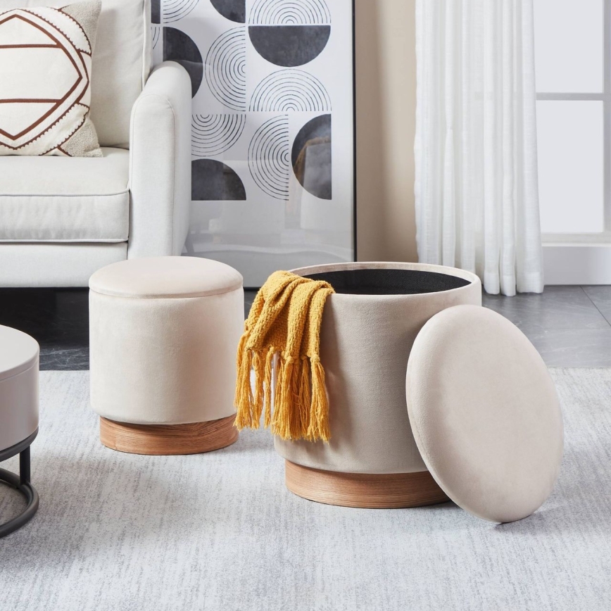 Eglo - ΣΕΤ 2x Σκαμπό διάμετρος 30,5/37 cm μπεζ