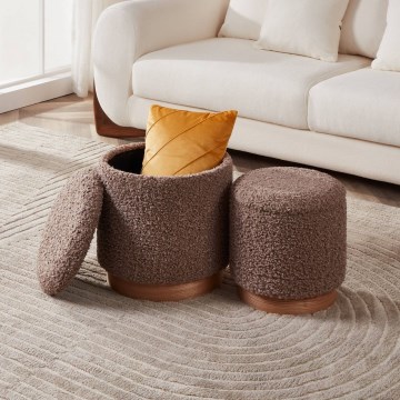 Eglo - ΣΕΤ 2x Σκαμπό διάμετρος 31,5/38,5 cm καφέ