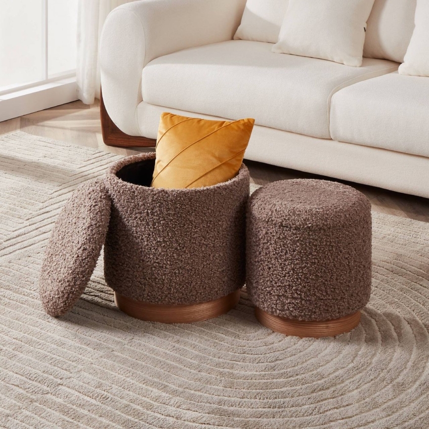 Eglo - ΣΕΤ 2x Σκαμπό διάμετρος 31,5/38,5 cm καφέ