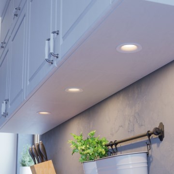 Eglo - Σετ 3 τεμ. ρυθμιζόμενο χωνευτό φωτιστικό LED LED/4,8W/230V διάμ. 8,8 cm λευκό