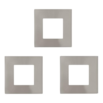 Eglo - Σετ 3 τεμ. εντοιχισμένα φωτιστικά οροφής FUEVA LED/2,7W/230V 8,5x8,5 cm