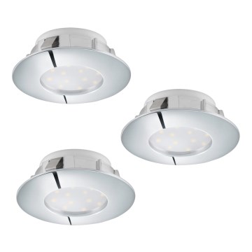 Eglo - Σετ 3 τεμ. χωνευτά LED φωτιστικά PINEDA LED/6W/230V