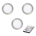 Eglo - ΣΕΤ 3x LED Ρυθμιζόμενο φωτιστικό οροφής TINUS LED/17W/230V + τηλεχειριστήριο