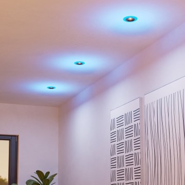 Eglo - ΣΕΤ 3x LED RGBW ρυθμιζόμενα εντοιχισμένα φωτιστικά για μπάνιο LED/3,8W/230V 2700-6500K IP44 + τηλεχειριστήριο