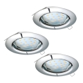 Eglo - Σετ 3x LED χωνευτά φωτιστικά PENETO 1xGU10-LED/3W/230V