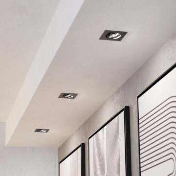 Eglo - ΣΕΤ 3x ρυθμιζόμενα χωνευτά φωτιστικά LED/4,8W/230V 8,8x8,8 cm μαύρα