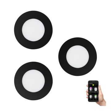 Eglo - Σετ 3x Ρυθμιζόμενο LED φωτιστικό μπάνιου FUEVA-Z LED/2,8W/230V IP44 Ø 8,5 cm