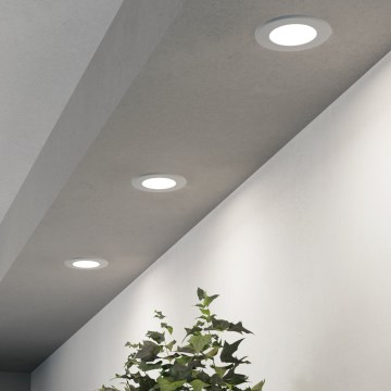 Eglo - Σετ 3x εντοιχιστά φωτιστικά LED LED/3,7W/230V 2700/4000/6500K pr. 8,8 cm λευκά