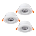 Eglo - ΣΕΤ 3x εντοιχισμένα φωτιστικά LED/4,8W/230V λευκά