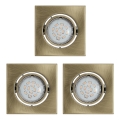 Eglo - Σετ 3x εντοιχιζόμενα LED φωτιστικά IGOA 1xGU10/5W/230V