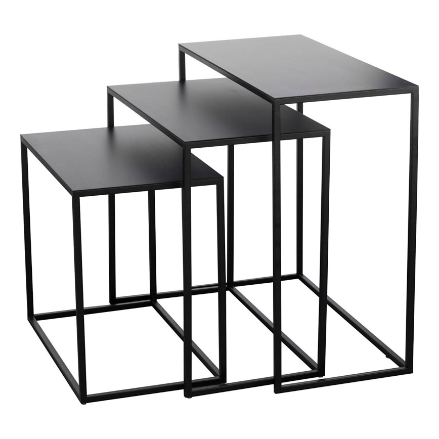 Eglo - ΣΕΤ 3x Βοηθητικό τραπεζάκι μαύρο