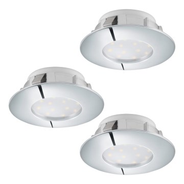 Eglo - Σετ 3x χωνευτό φωτιστικό οροφής PINEDA LED/4,9W/230V