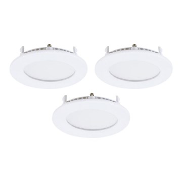 Eglo - Σετ 3xLED χωνευτών φωτιστικών FUEVA-RW 1xLED/2,8W/230V Ø 8,5 cm