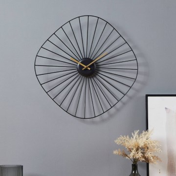 Eglo - Ρολόι τοίχου 1xAA 50x50 cm μαύρο