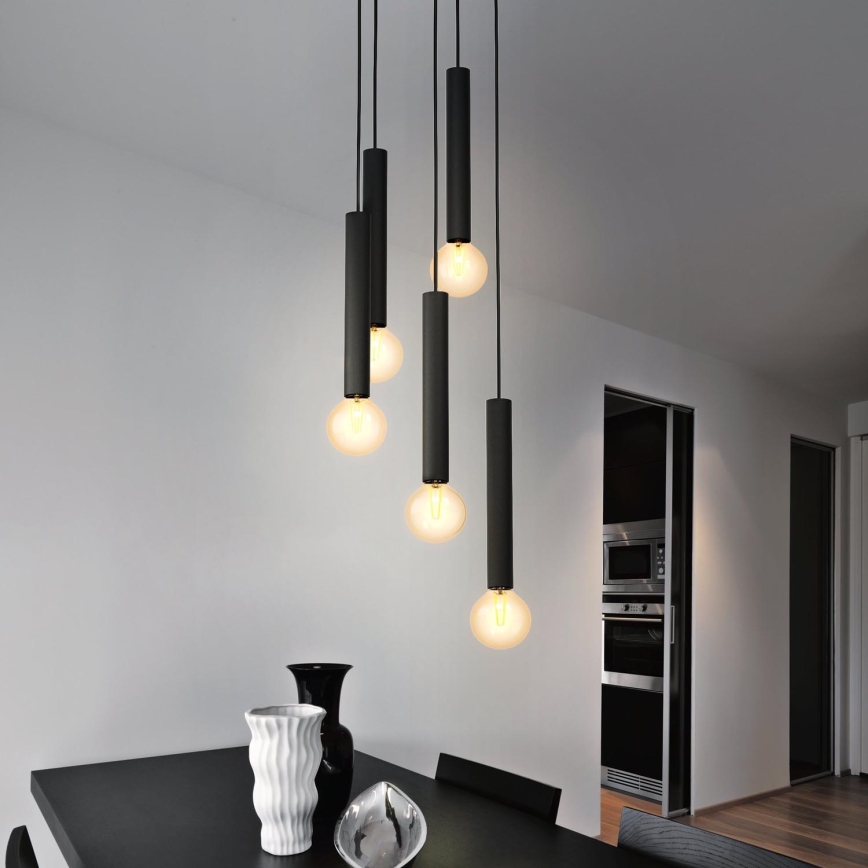 Eglo - Πολύφωτο σε σχοινί 5xE27/60W/230V