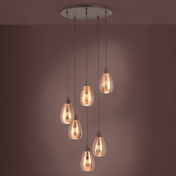 Eglo - Πολύφωτο σε σχοινί 6xE27/60W/230V