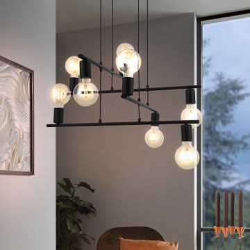 Eglo - Πολύφωτο σε σχοινί 8xE27/40W/230V