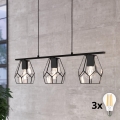 Eglo - Πολυέλαιος LED με ανάρτηση σε καλώδιο 3xE27/40W/230V