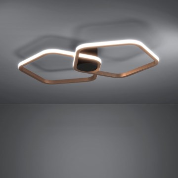 Eglo - Ρυθμιζόμενο φωτιστικό οροφής LED/20W/230V χρυσό + τηλεχειριστήριο