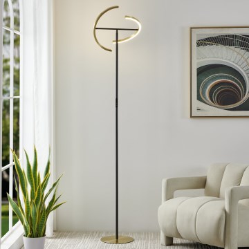 Eglo - Ρυθμιζόμενο LED φωτιστικό δαπέδου 2xLED/8,8W/230V χρυσό/μαύρο