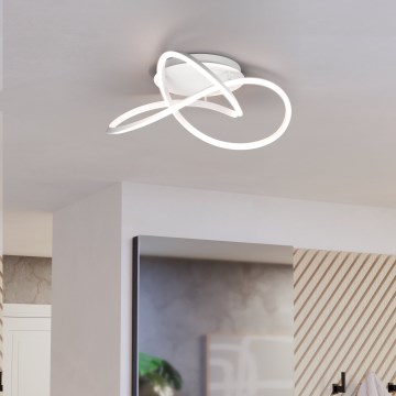 Eglo - Ρυθμιζόμενο LED φωτιστικό οροφής LED/40W/230V 2200-6500K Ø 83 εκ. λευκό + τηλεχειριστήριο